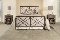 KIT Contemporary Pewter Full Metal Bed - Westlake
