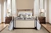 KIT Classic Linen and Brown King Metal Bed - Ashley
