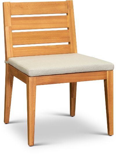 Natural Eucalyptus Wood Patio Dining Chair - Glade