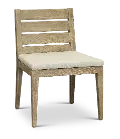 Weathered Gray Eucalyptus Wood Patio Dining Chair - Glades