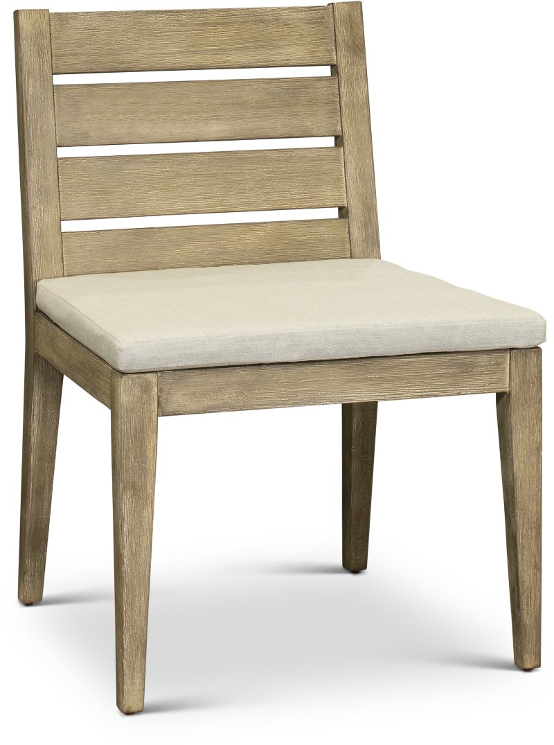 Weathered Gray Eucalyptus Wood Patio Dining Chair Glades Rc Willey Furniture Store