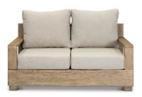 Weathered Gray Eucalyptus Wood Patio Love Seat - Vineyard