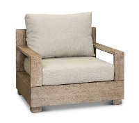 Weathered Gray Eucalyptus Wood Patio Armchair - Vineyard