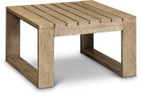Weathered Gray Eucalyptus Wood Patio End Table - Vineyard