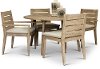 Weathered Gray Eucalyptus Round Patio Dining Set - Glades