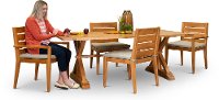 Natural Eucalyptus Patio Dining Set - Glades-2