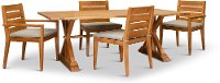 Natural Eucalyptus Patio Dining Set - Glades-3