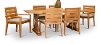 Natural Eucalyptus Rectangular Patio Dining Set - Glades