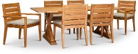 Natural Eucalyptus Rectangular Patio Dining Set - Glades-2