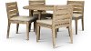 Clearance Weathered Gray Round Patio Dining Set - Glades
