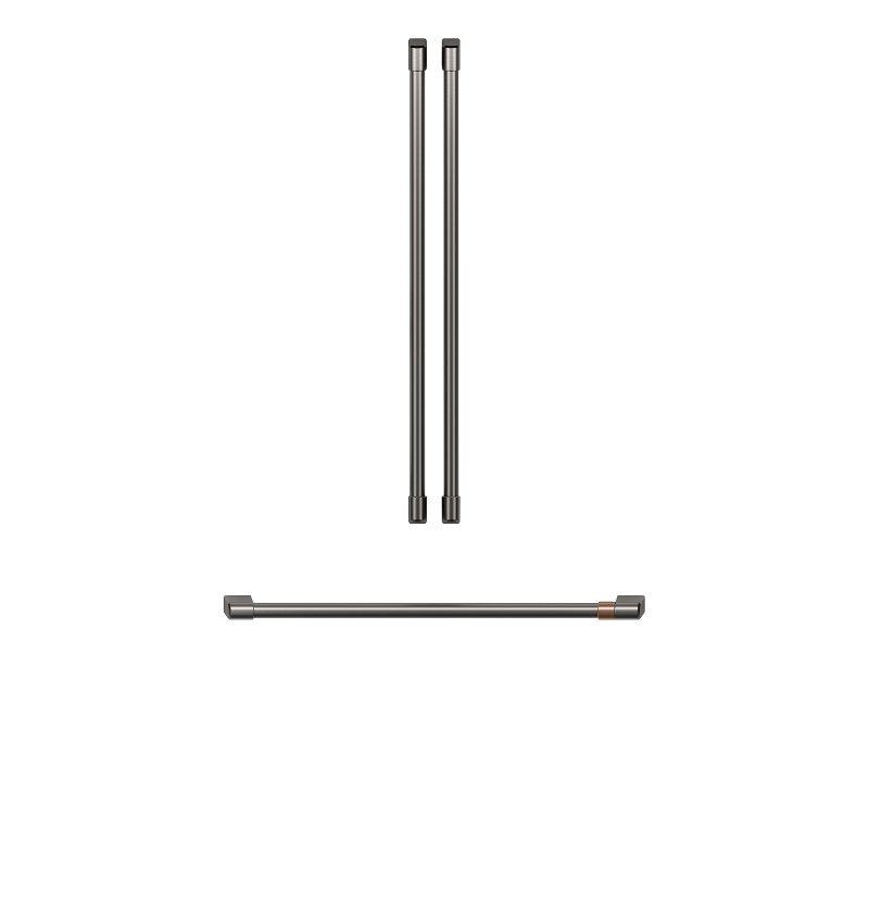 Cafe French Door Refrigerator Handle Kit In Brushed Black Rc