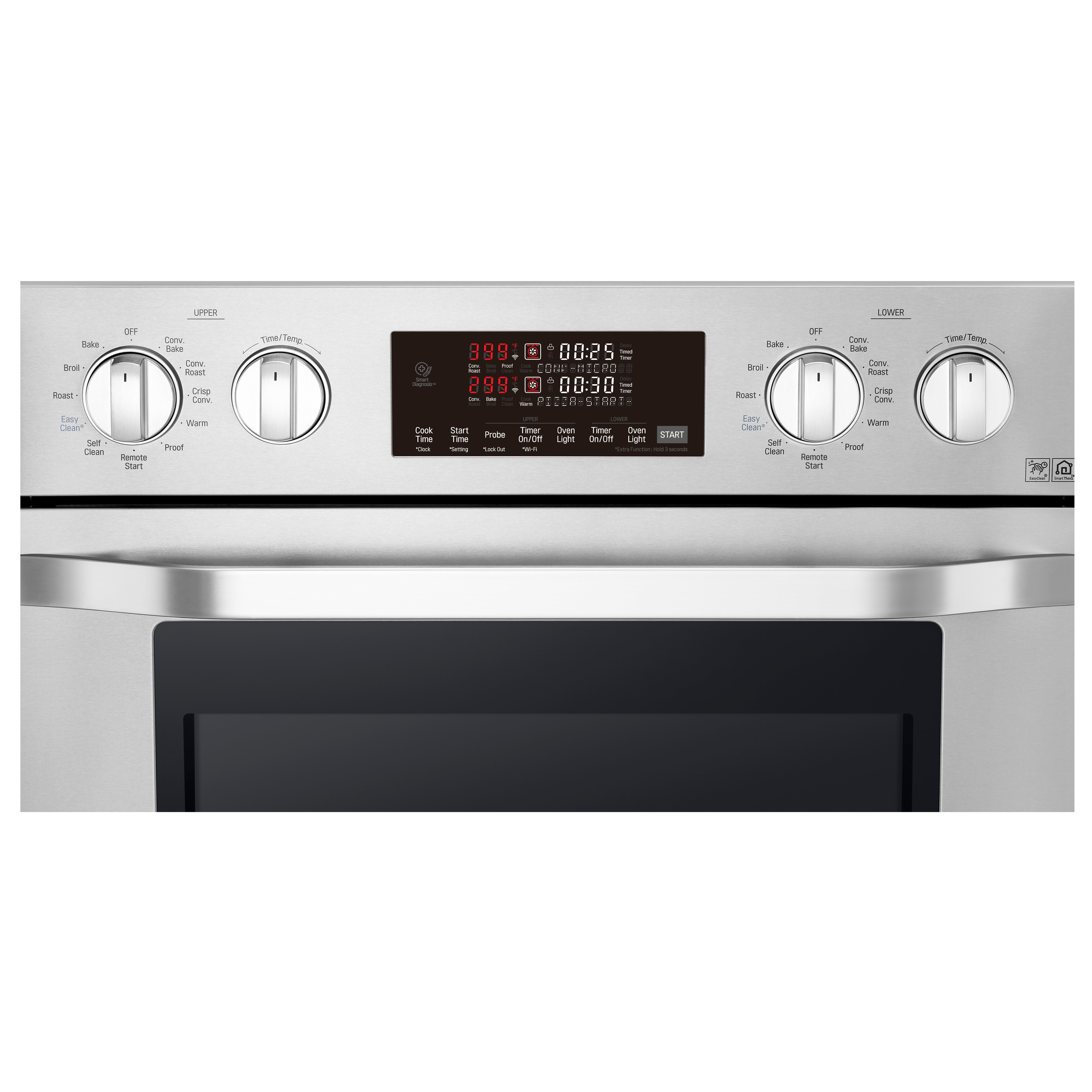 LSWD307ST LG Studio 30 Inch Smart Double Wall Oven with Convection - 9.4 cu. ft. Stainless Steel-3