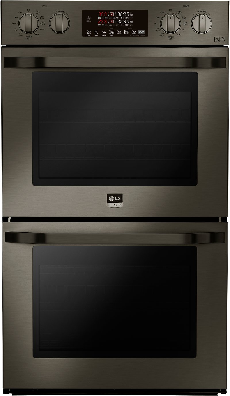 Lg Studio 30 Inch Double Wall Oven Black Stainless Steel Rc Lg Studio 30 Inch Double Wall Oven Black Stainless Steel Rc Willey Furniture
