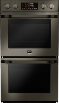 LSWD300BD LG Studio 30 Inch Smart Double Wall Oven with Convection - 9.4 cu. ft. Black Stainless Steel