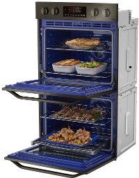 LSWD300BD LG Studio 30 Inch Smart Double Wall Oven with Convection - 9.4 cu. ft. Black Stainless Steel-4