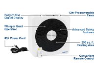 QUIETHEAT15 NewAir Quietheat15 White Portable Ceramic Space Heater-3