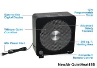 QUIETHEAT15B NewAir Quietheat15 Black Portable Ceramic Space Heater-5