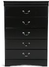 Classic Black Chest of Drawers - Huey Vineyard