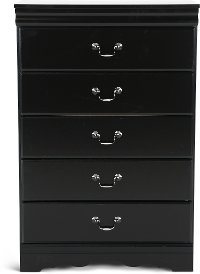 Classic Black Chest of Drawers - Huey Vineyard