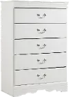 Anarasia White Chest of Drawers
