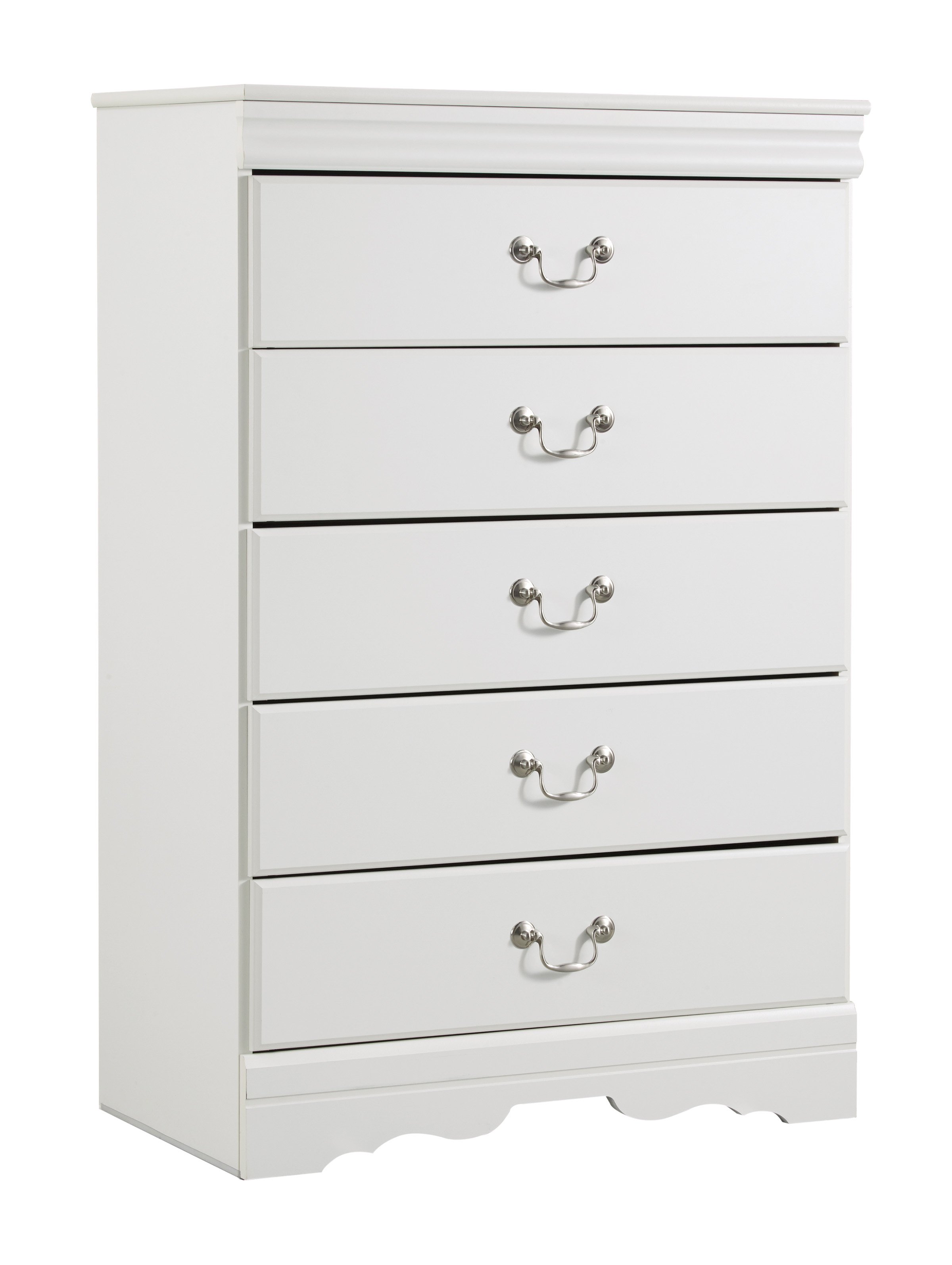 Traditional White Chest of Drawers - Anarasia-1