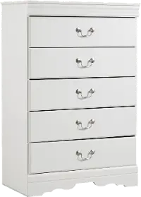 Traditional White Chest of Drawers - Anarasia