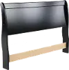 Huey Vineyard Black Twin Sleigh Headboard