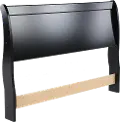 Huey Vineyard Black Twin Sleigh Headboard