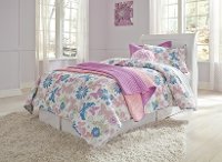 Classic White Twin Sleigh Headboard - Anarasia