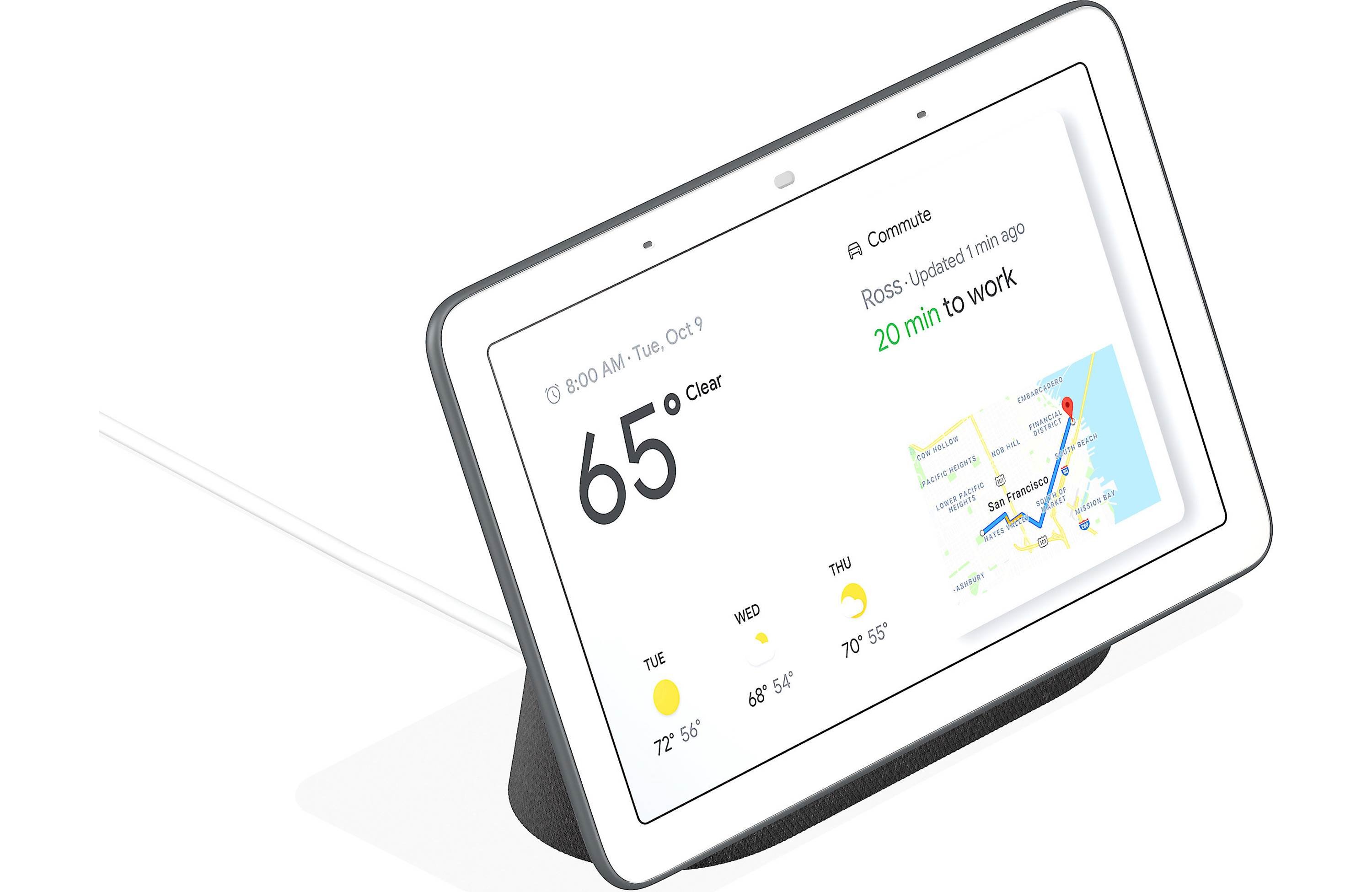 H1A-GOOGLE HOME HUB CHARCOAL Google Nest Hub - Charcoal Gray-3