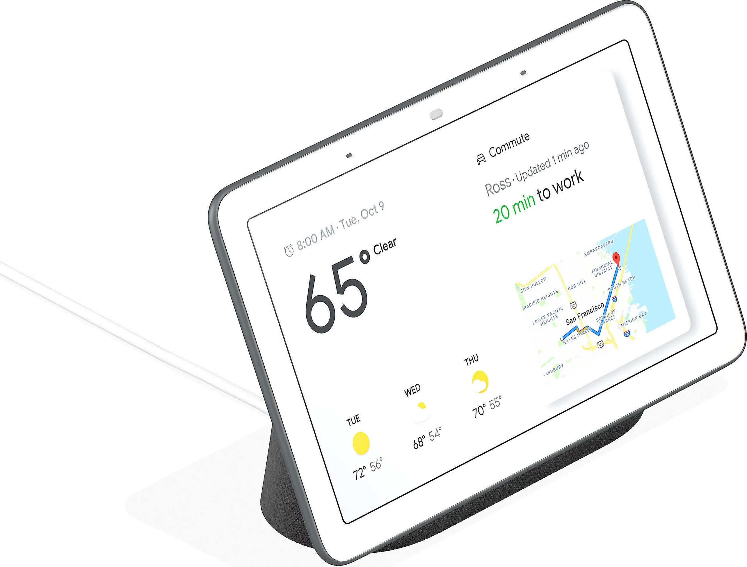 H1A-GOOGLE HOME HUB CHARCOAL Google Nest Hub - Charcoal Gray-3