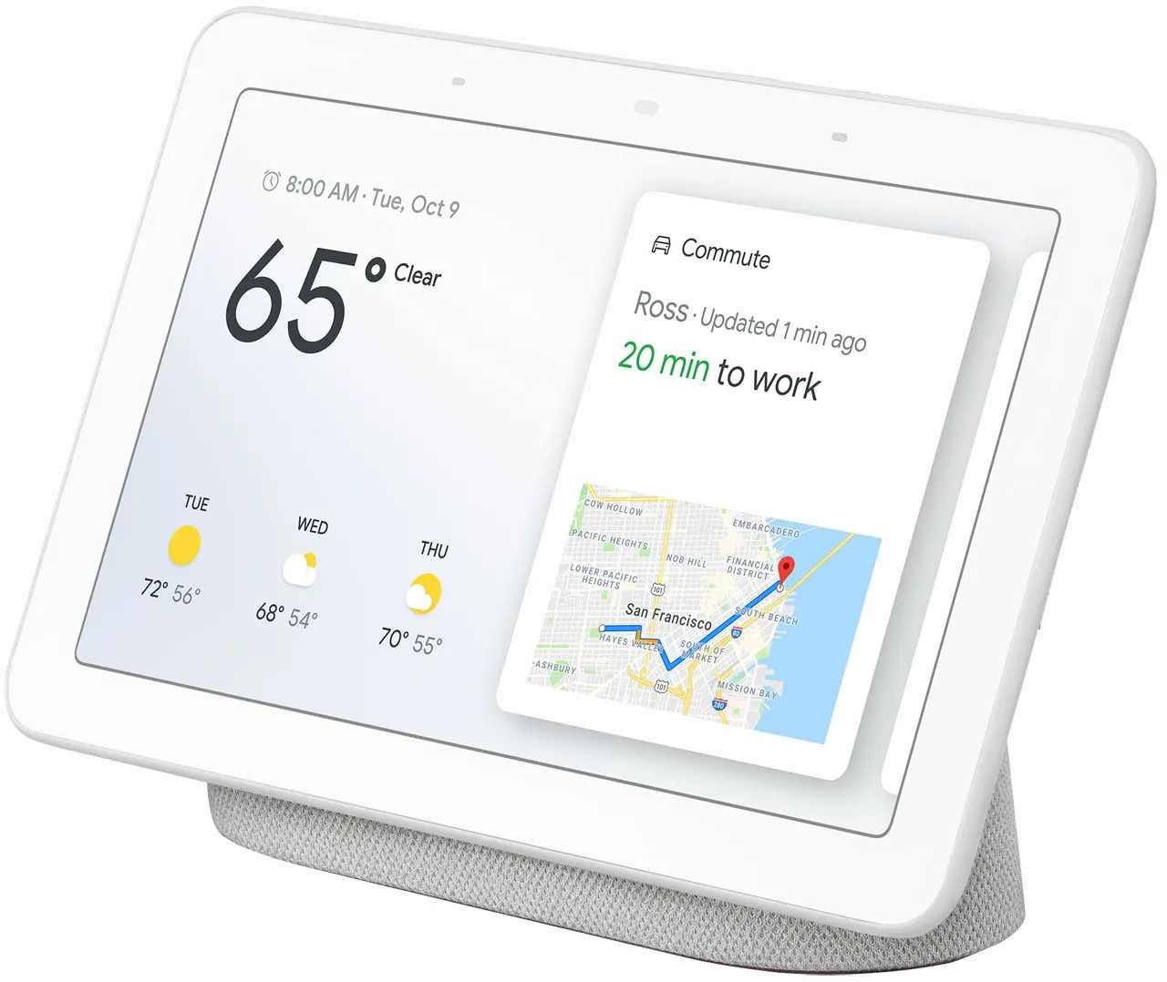 H1A-GOOGLE HOME HUB CHALK Google Nest Hub - Chalk White-2