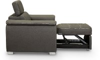 Casual Contemporary Taupe Chair with Pullout Ottoman - Ferriday-2