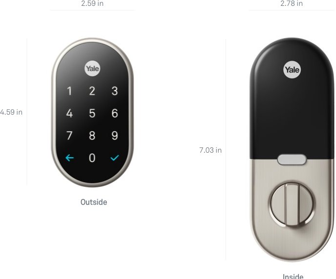 NEST YALE LOCKD WITH CONNECT/SATIN NICKEL Nest x Yale Lock with Google Nest Connect-2