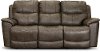 Sable Brown Leather-Match Power Reclining Sofa - Cade
