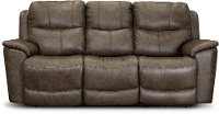Sable Brown Leather-Match Power Reclining Sofa - Cade