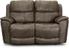 Clearance Cade Sable Brown Leather-Match Power Reclining Loveseat