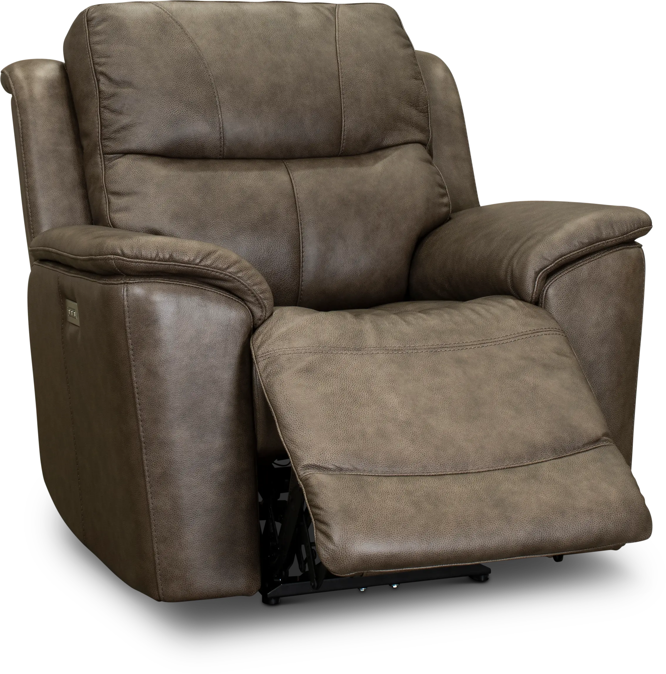 Sable Brown Leather-Match Power Recliner - Cade-1