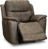 Sable Brown Leather-Match Power Recliner - Cade