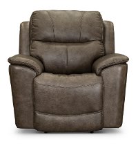 Sable Brown Leather-Match Power Recliner - Cade-2