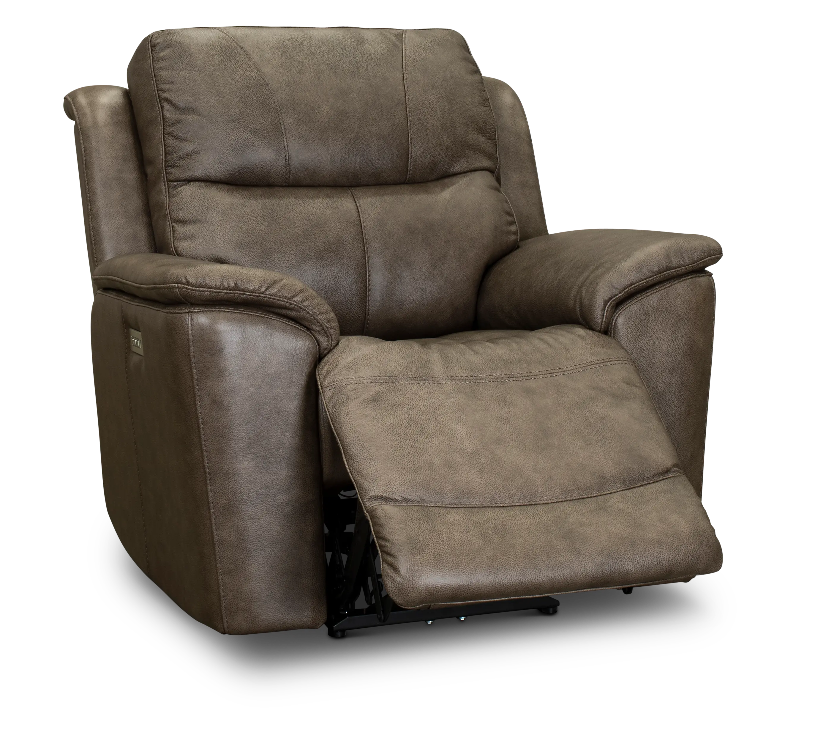 Sable Brown Leather-Match Power Recliner - Cade-3