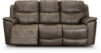 Sable Brown Leather-Match Power Reclining Living Room Set - Cade