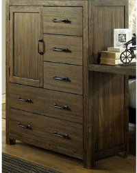 1987-323 Rustic Brown Door Chest - St. Croix