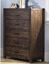 1987-785 Clearance Rustic Contemporary Brown Chest of Drawers - St. Croix
