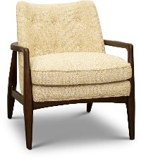 ERNEST Mid Century Modern Yellow Accent Chair - Rebecca