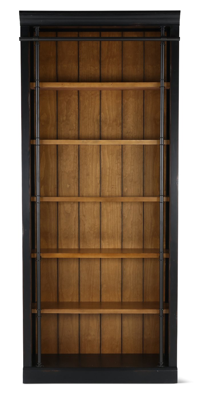 Toulouse Two-tone Black and Honey Bookcase