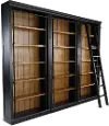 Toulouse 4 Piece Two Tone Brown Bookcase Wall