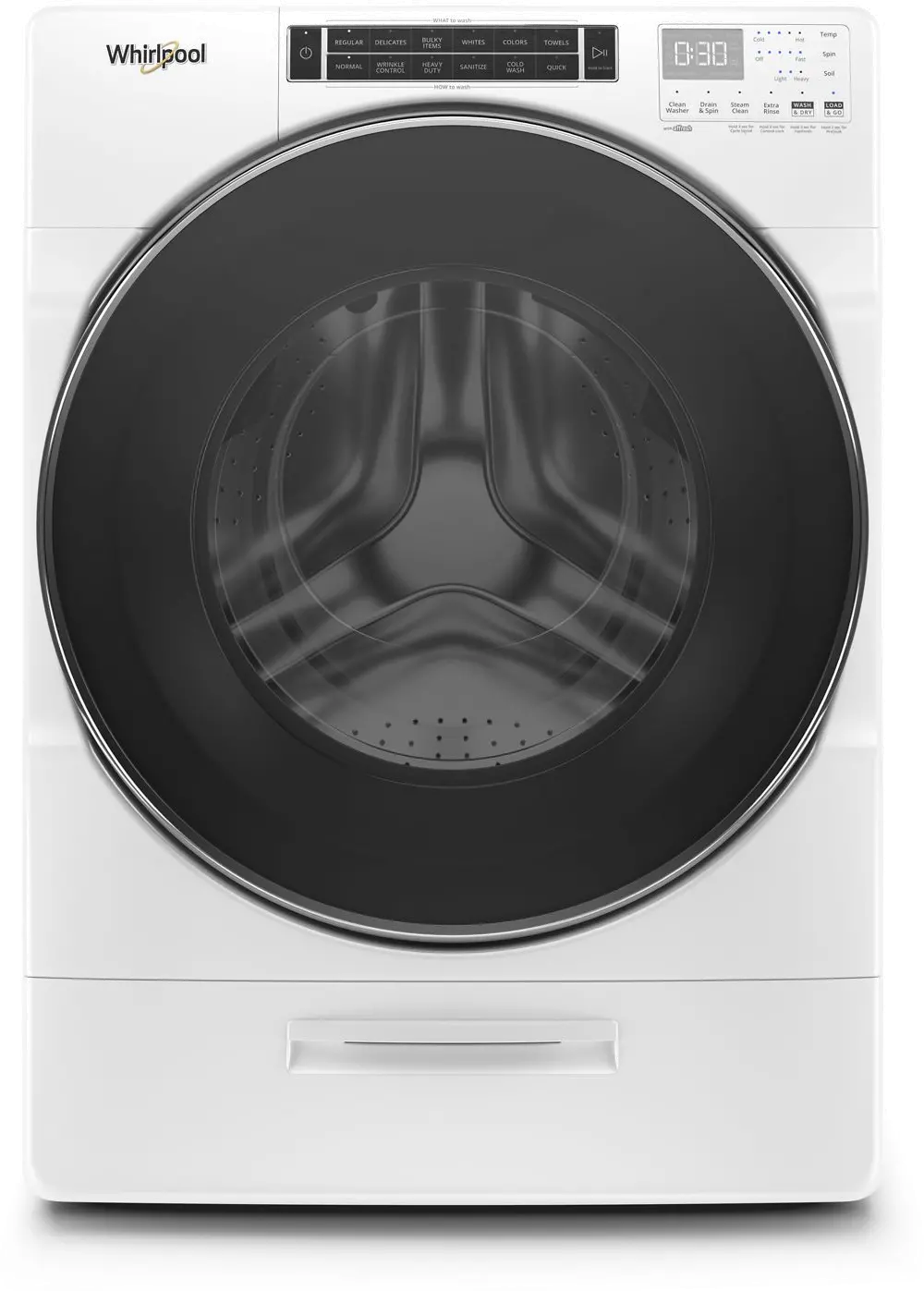WFW8620HW Whirlpool Front Load Washer with Load & Go XL Dispenser - 5.0 cu. ft. White-1