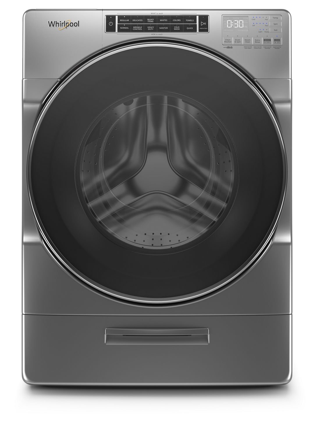 WFW862CHC Whirlpool Closet-Depth Front Load Washer with XL Dispenser - 4.3 cu. ft. Chrome-1