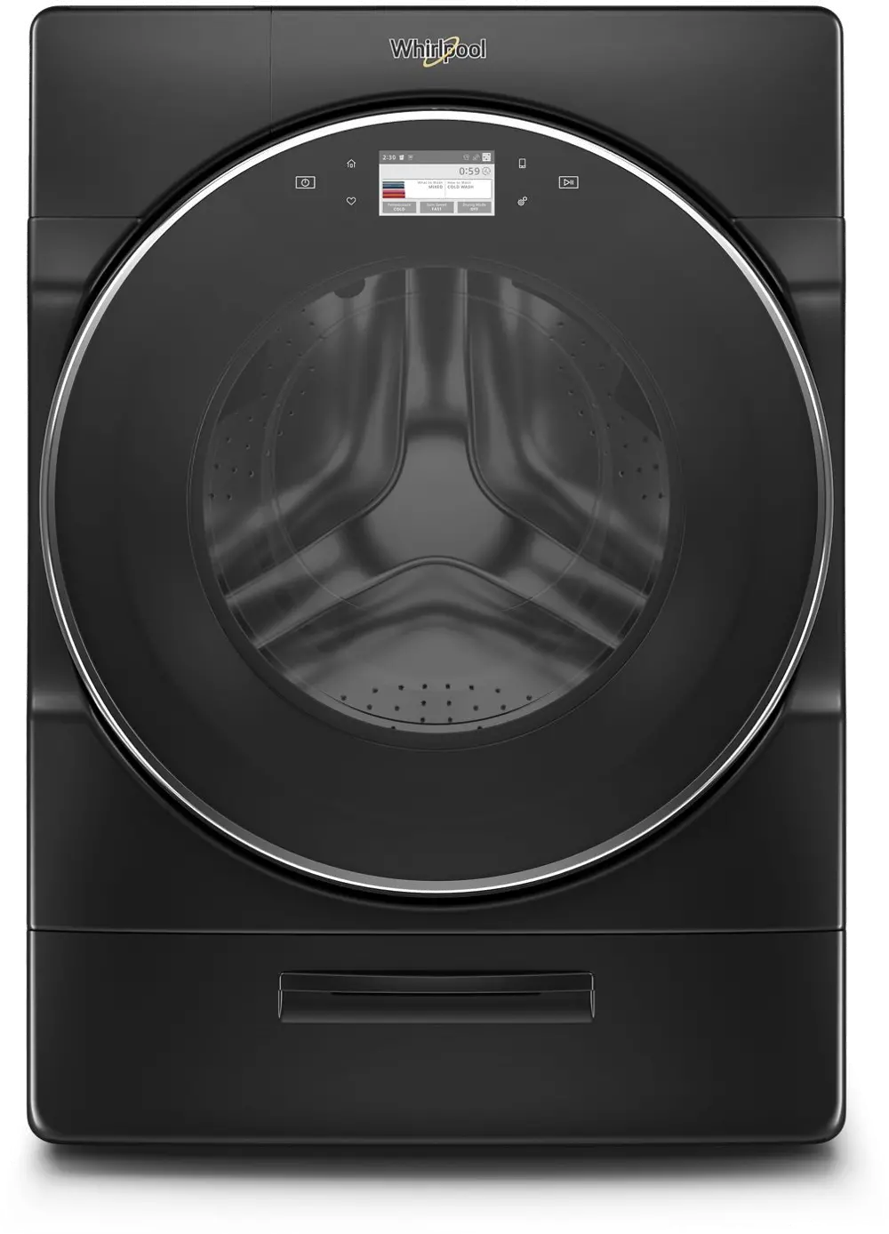 WFW9620HBK Whirlpool Smart Front Load Washer with XL Plus Dispenser - 5.0 cu. ft. Black-1